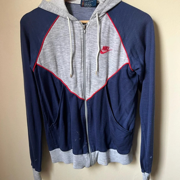 Vintage Nike Blue Tag Made in Taiwan Zip Up Jacket, size XL - Picture 9 of 12